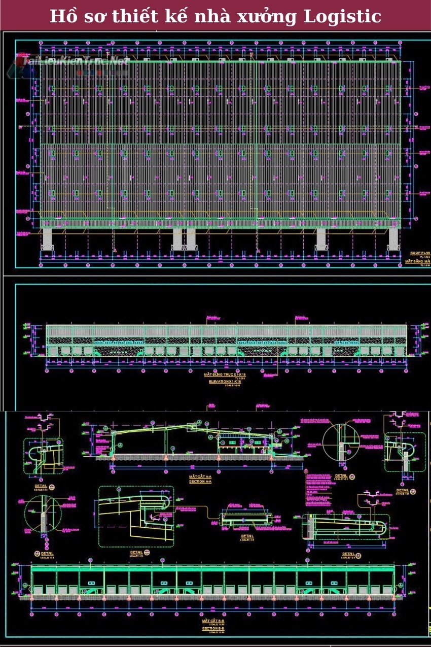 Hồ sơ thiết kế thi công Nhà xưởng logistic (Singapore Hải Phòng)