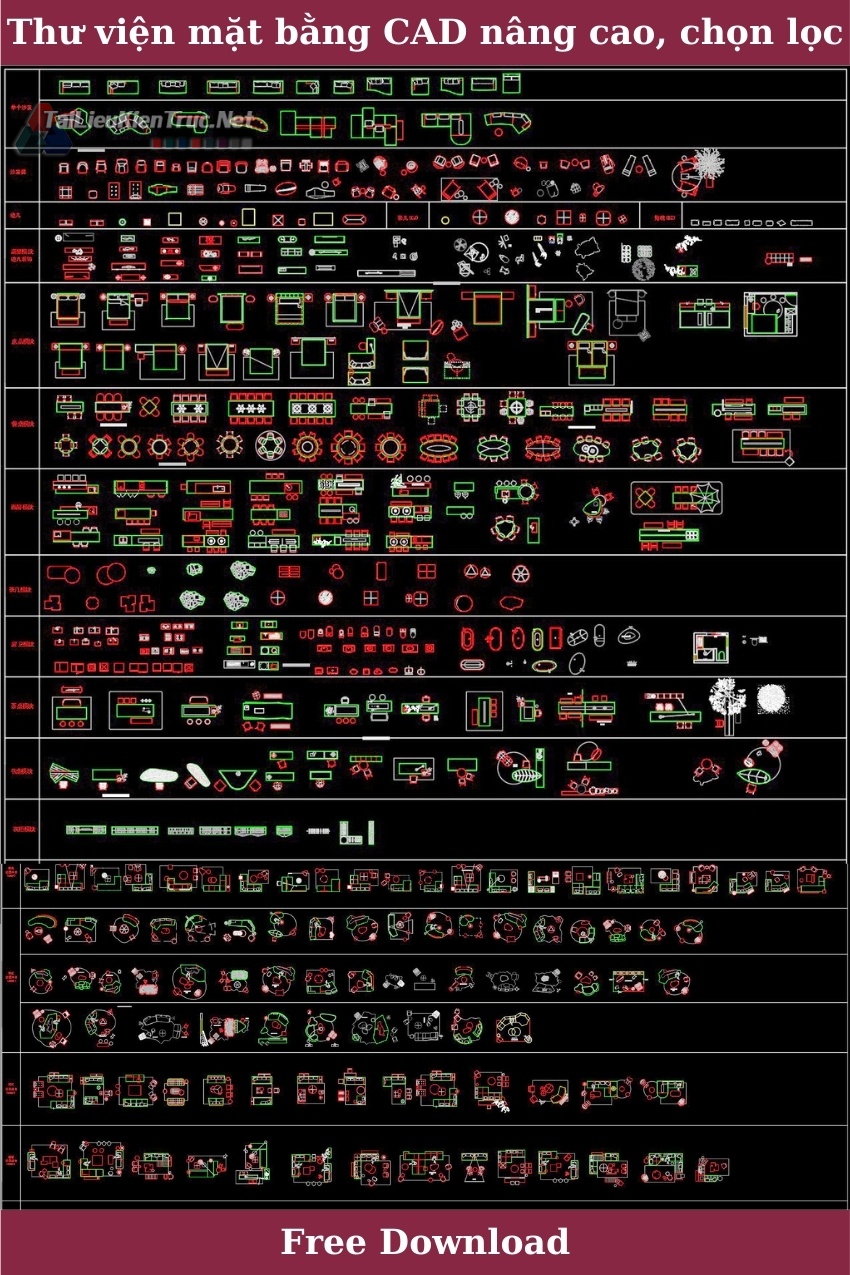 Thư viện mặt bằng CAD nâng cao được chọn lọc