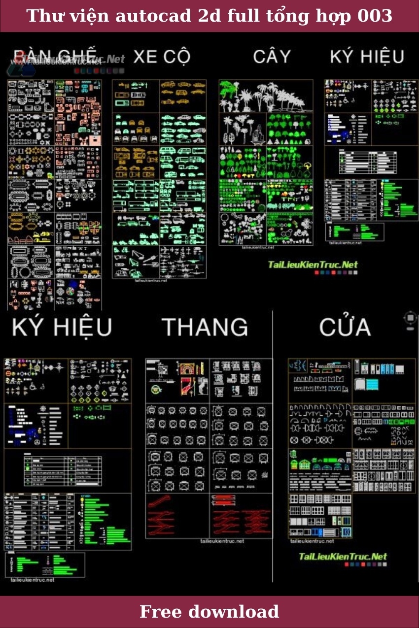 Tổng hợp thư viện autocad 2d full tổng hợp 003