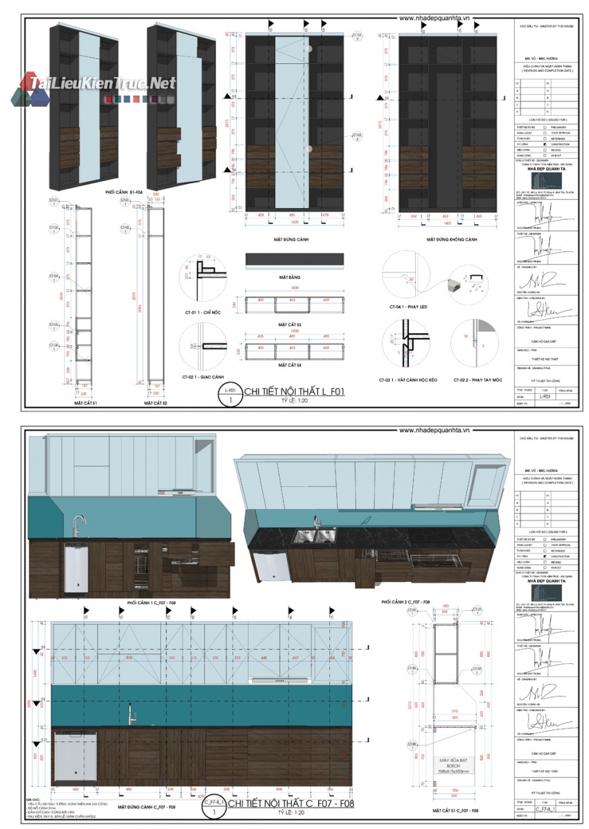 Chia sẻ file mẫu bổ chi tiết đồ nội thất triển khai hoàn toàn bằng Sketchup