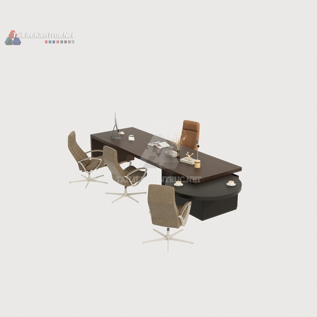 Bàn làm việc sketchup 018
