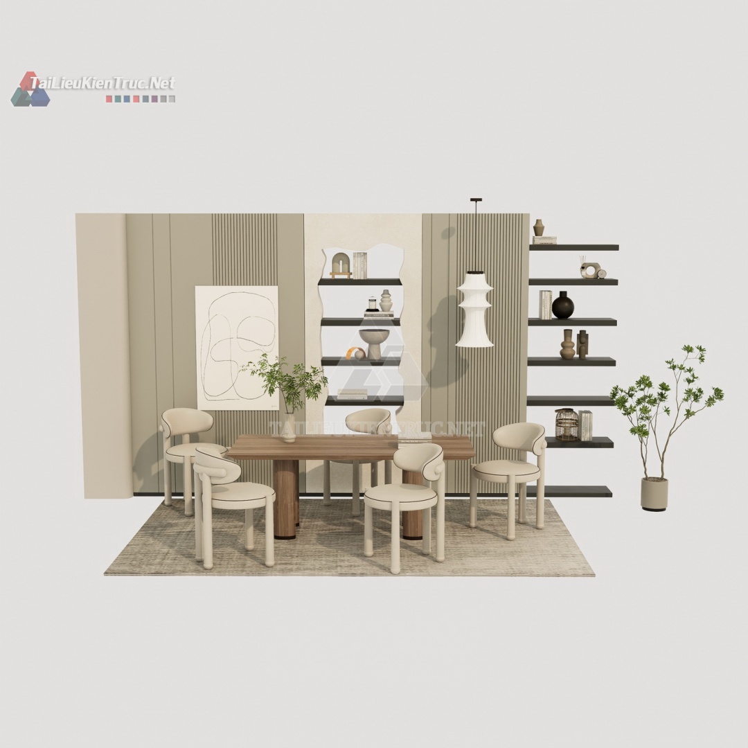 Bàn ăn sketchup 111