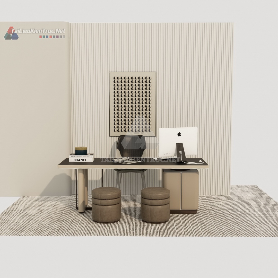 Bàn làm việc sketchup 041