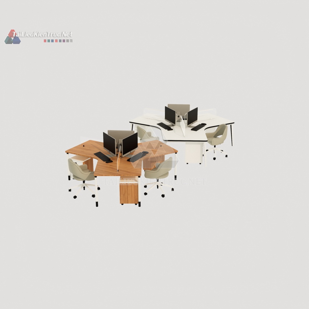 Bàn làm việc sketchup 058