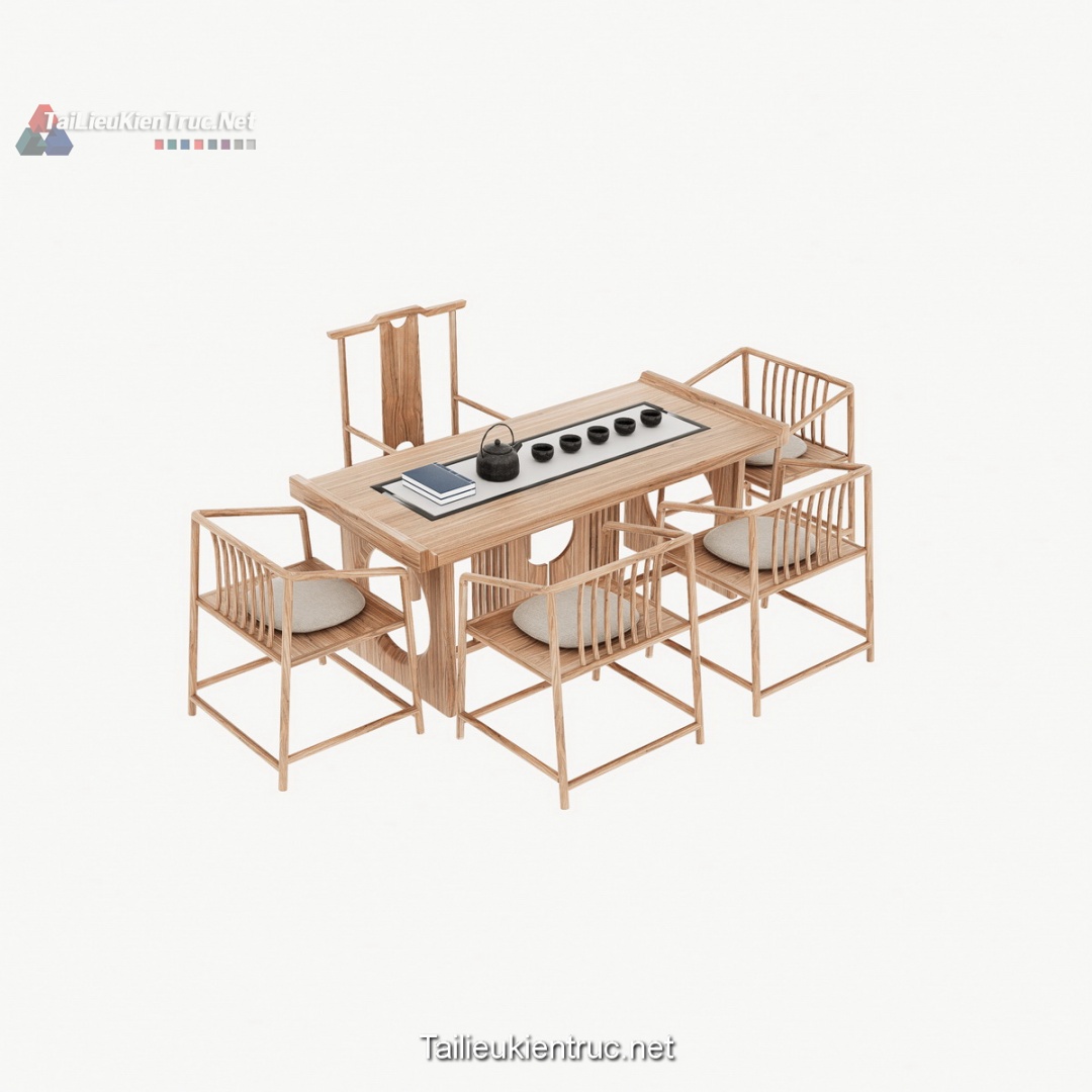 Bàn trà đạo sketchup 08