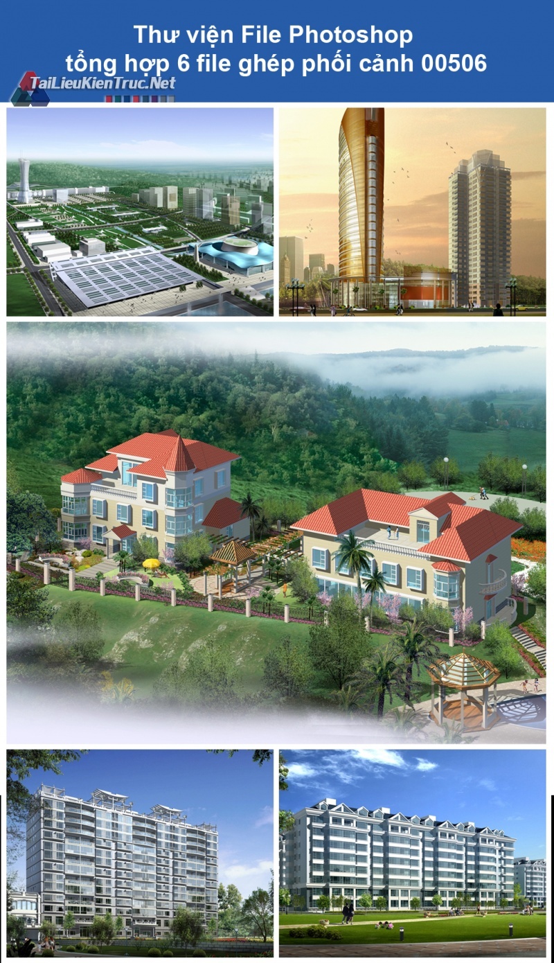 Thư viện File Photoshop tổng hợp 6 file ghép phối cảnh 00506