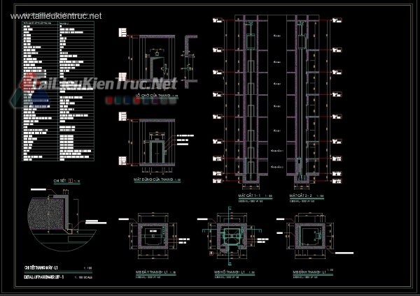 Thư viện autocad thang máy và thang cuốn