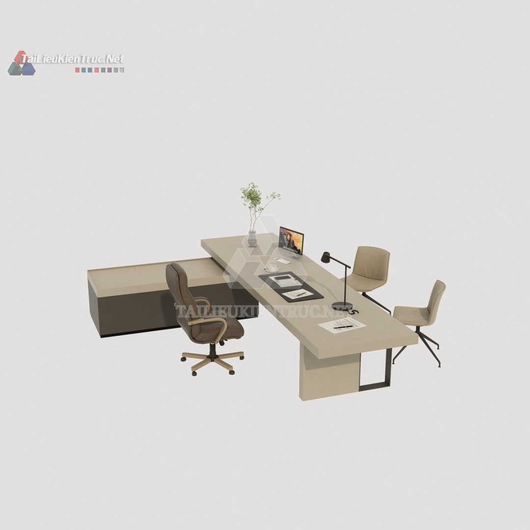 Bàn làm việc sketchup 078