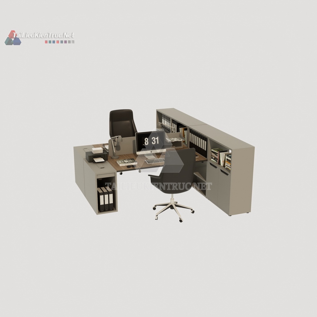 Bàn làm việc sketchup 079