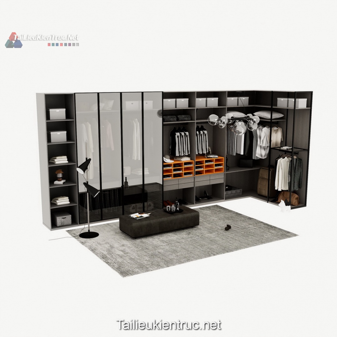 Thư viện tủ quần áo sketchup miễn phí 010