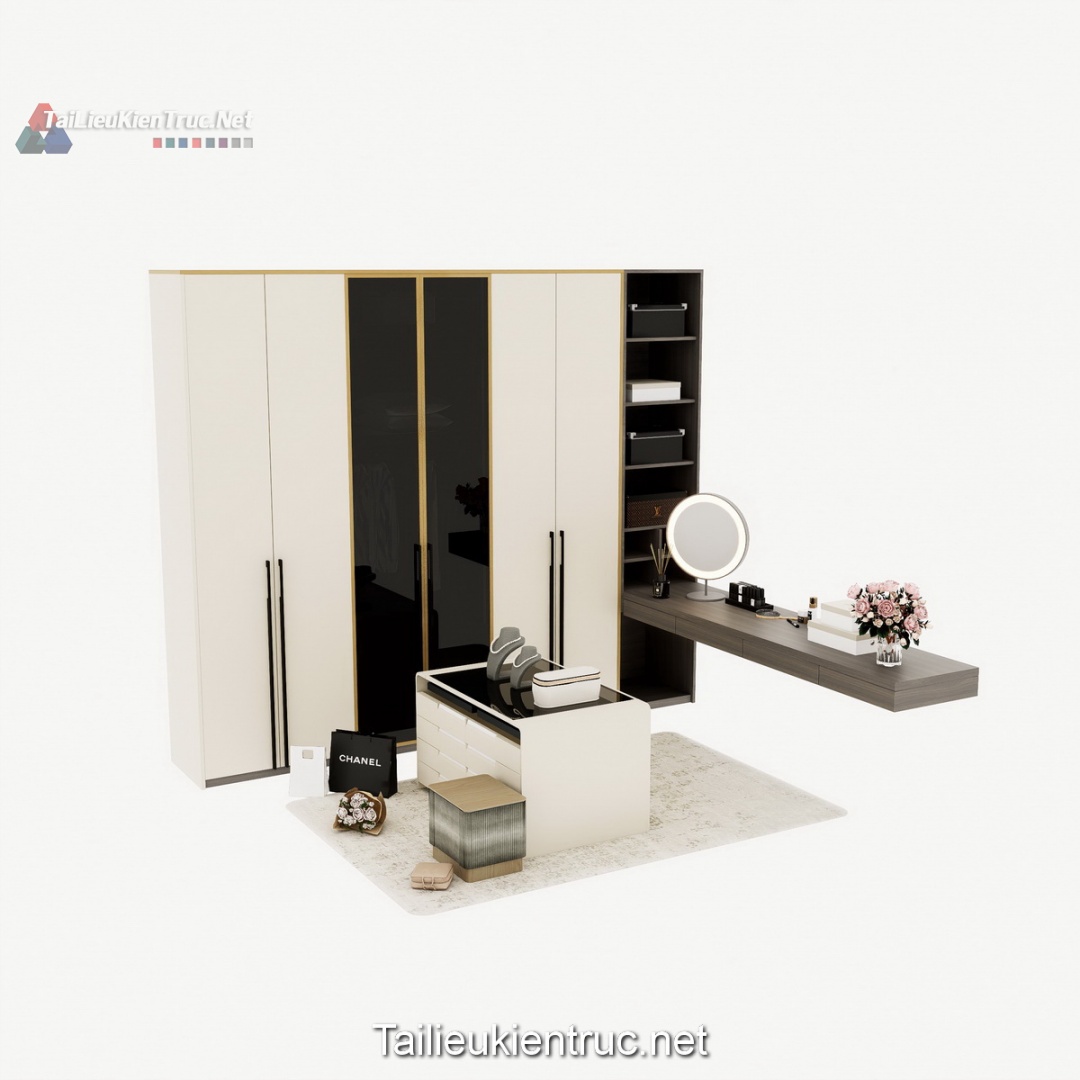 Thư viện tủ quần áo sketchup miễn phí 011