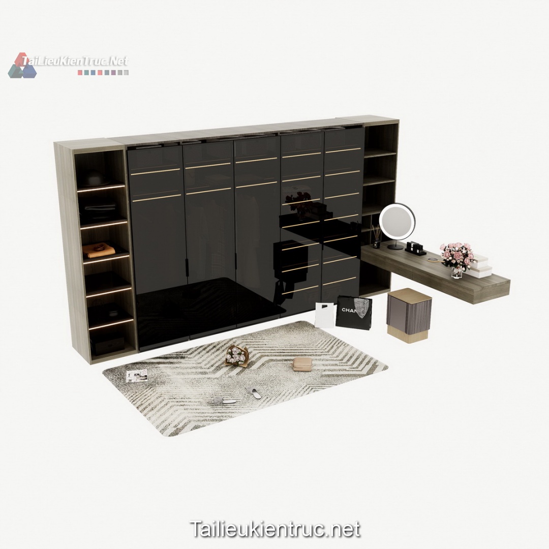 Thư viện tủ quần áo sketchup miễn phí 014