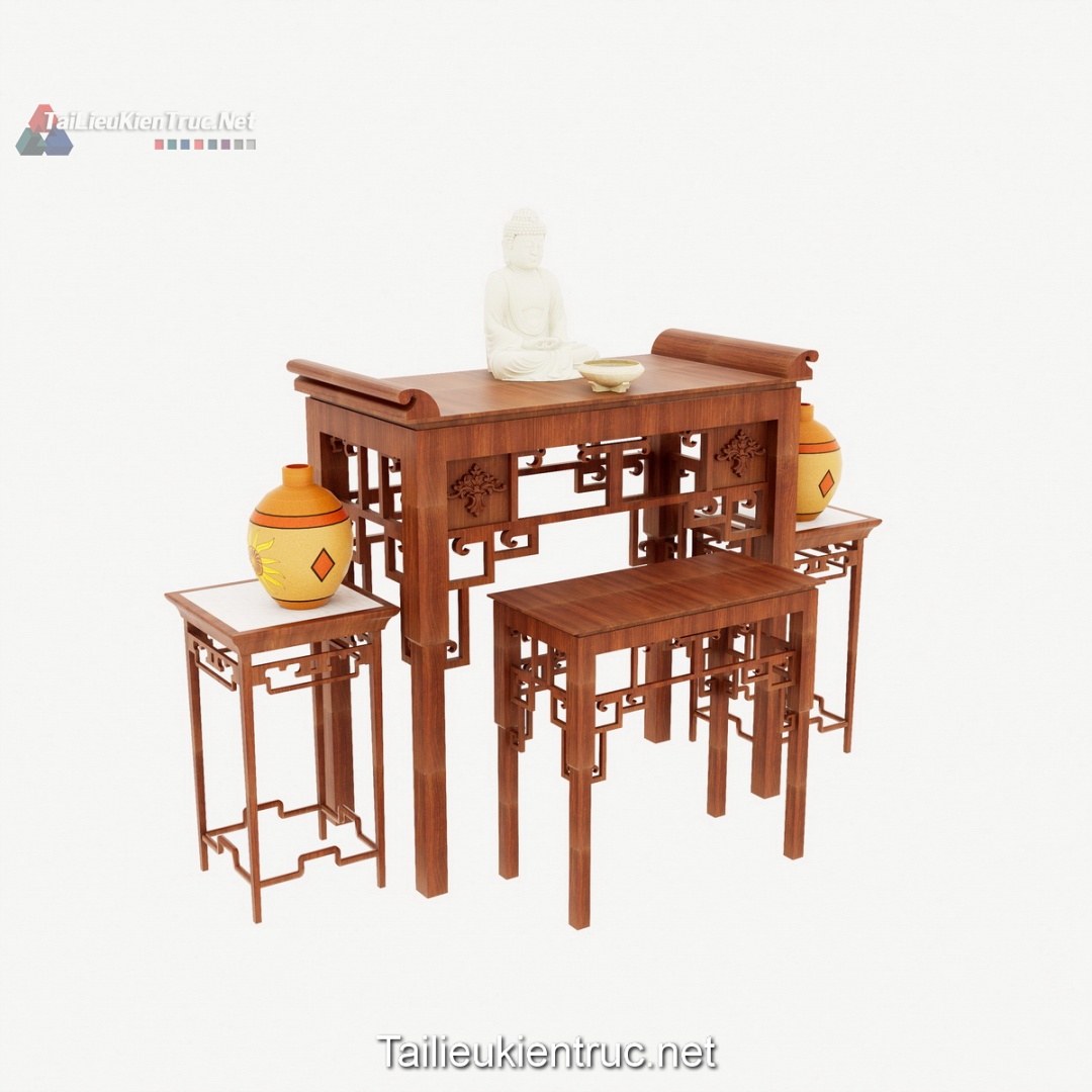 Thư viện bàn thờ sketchup miễn phí 011