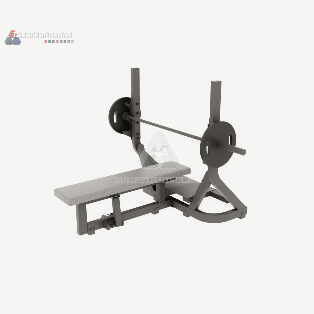 002 Ghế Đẩy Tạ Nằm (Flat Bench Press) - Tải Xuống Miễn Phí