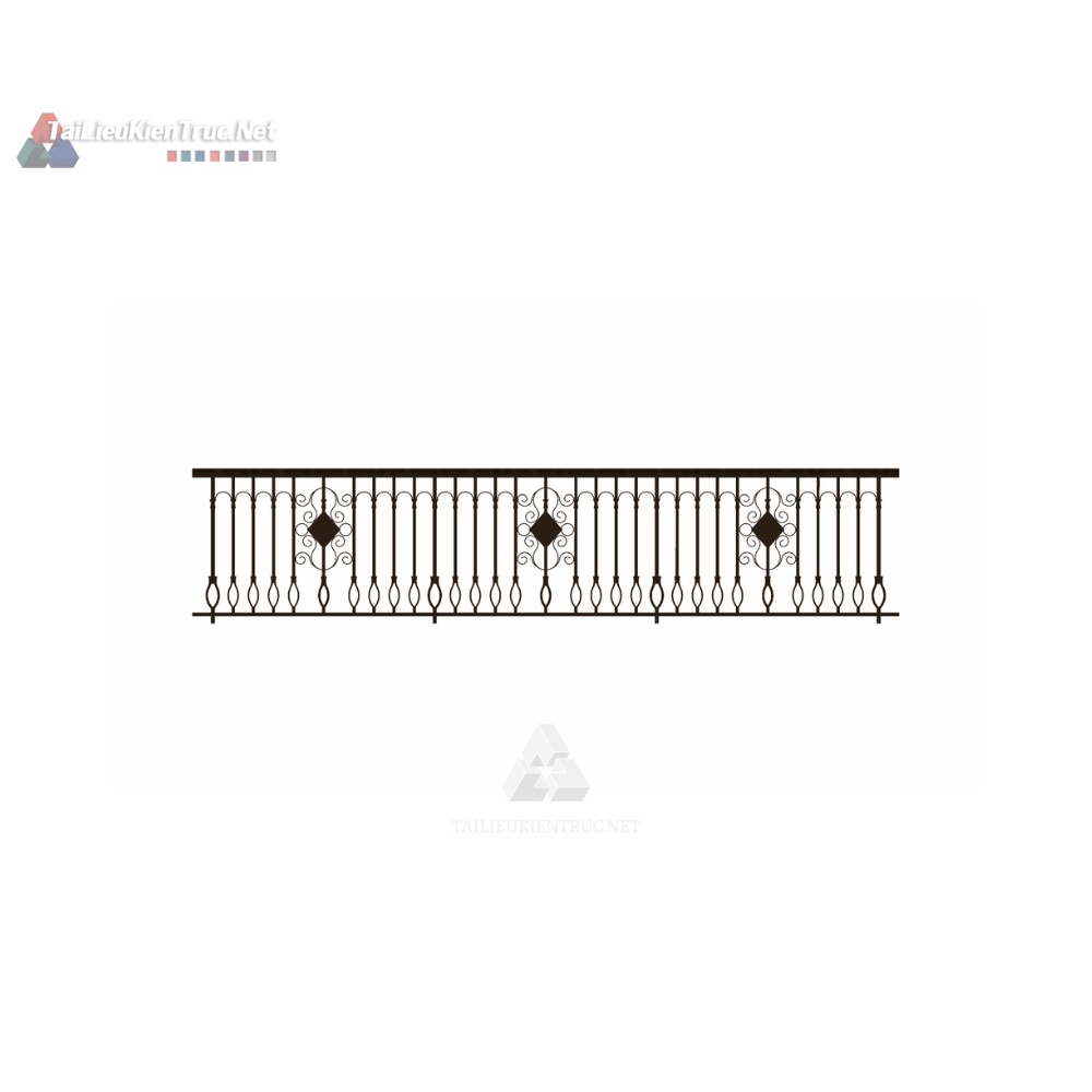 002 Download Model Sketchup Lan Can Sắt Mỹ Thuật Cổ Điển (Miễn Phí)