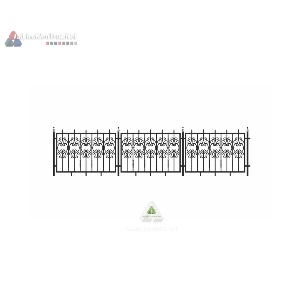 005 Tải Miễn Phí: Mô Hình Lan Can Sắt Mỹ Thuật Đẹp Mắt (File SketchUp)