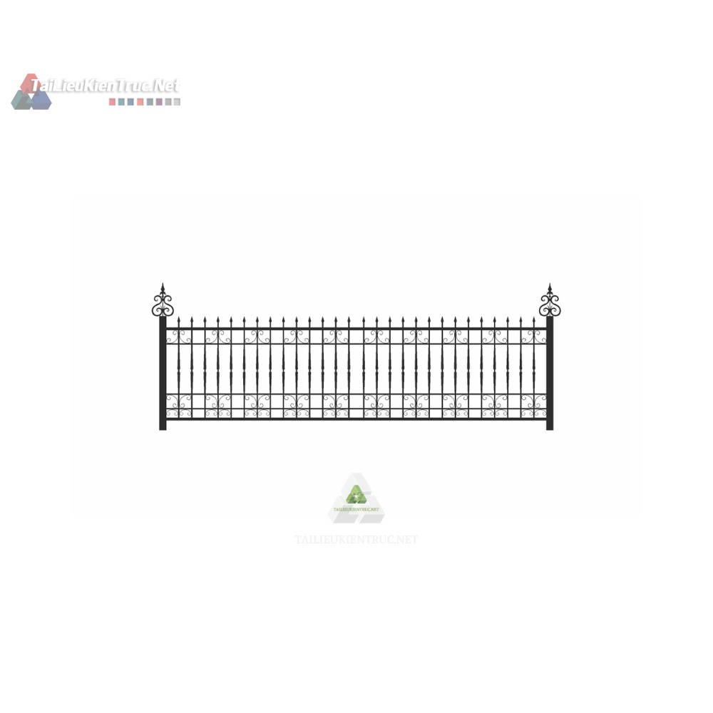 007 Tải Miễn Phí: Mô Hình Lan Can Sắt Mỹ Thuật Cổ Điển, Sang Trọng (File SketchUp)