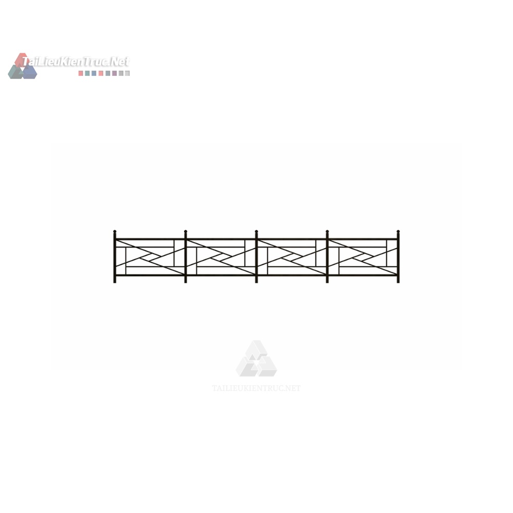 037 Tải Miễn Phí Thư Viện Lan Can Sắt Họa Tiết Hình Học SketchUp – Thiết Kế Hiện Đại, Cá Tính