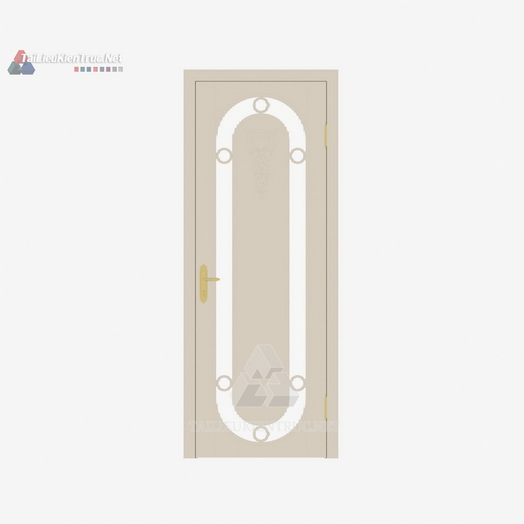 065 Tải Miễn Phí Thư Viện Cửa Gỗ Kính Họa Tiết Oval SketchUp – Mẫu Hiện Đại Phá Cách