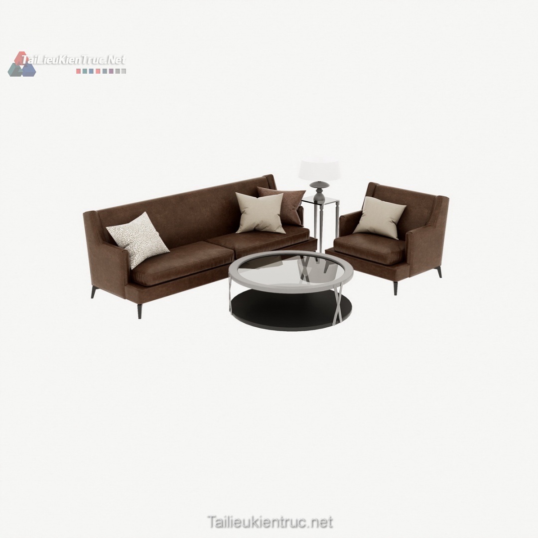 265 Bộ Sưu Tập Mô Hình SketchUp Phòng Khách Tông Nâu Sang Trọng
