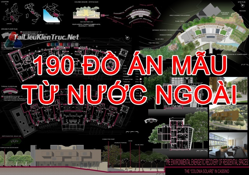 Tổng hợp gồm 190 Đồ án mẫu từ Nước Ngoài miễn phí tải về