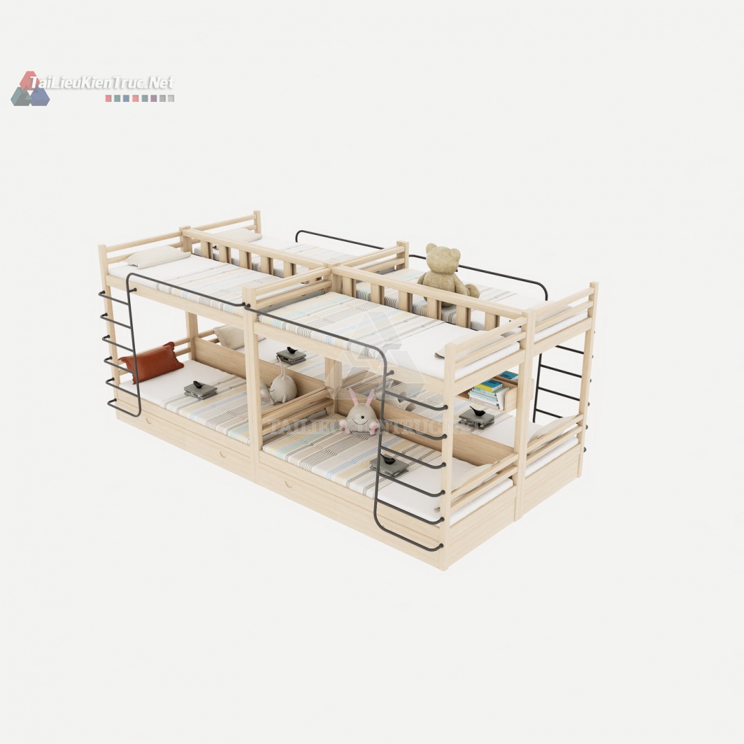 002 Giường tầng sketchup miễn phí