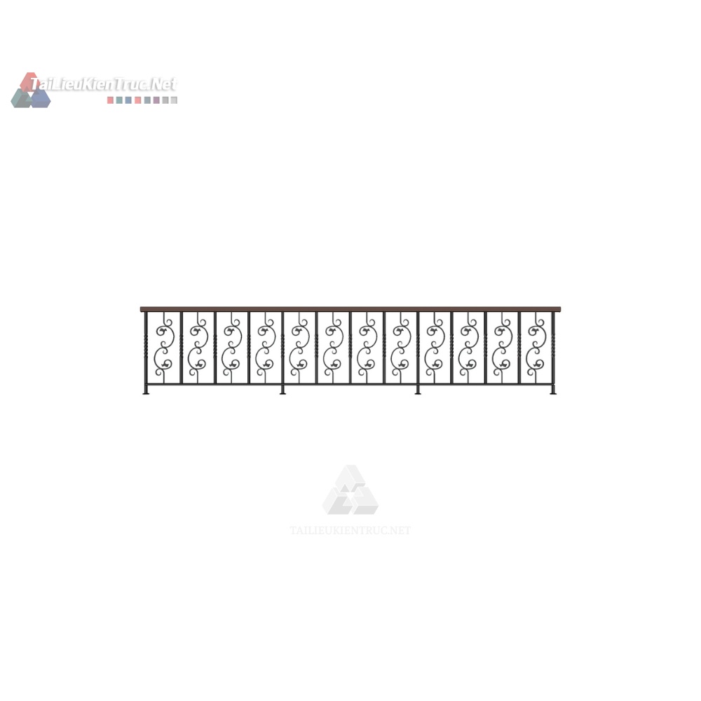 057 Thư viện lan can sketchup miễn phí