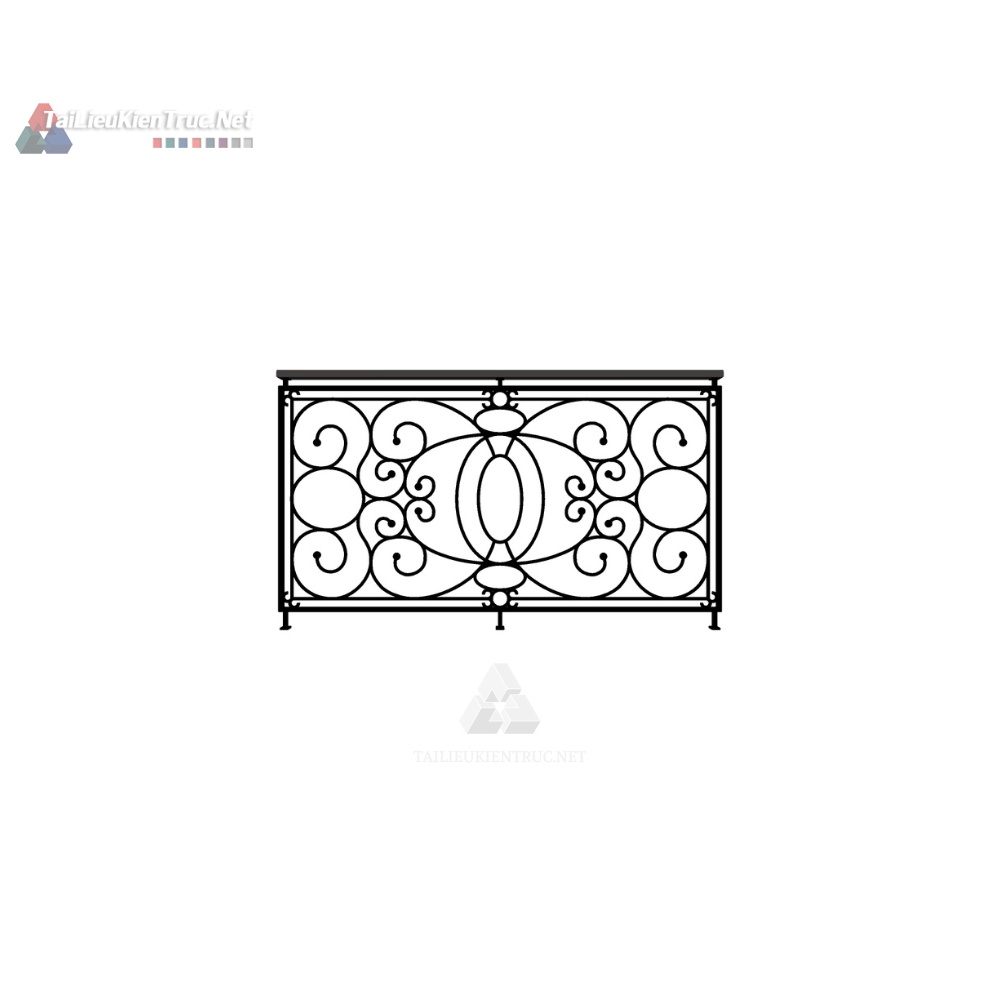 058 Thư viện lan can sketchup miễn phí