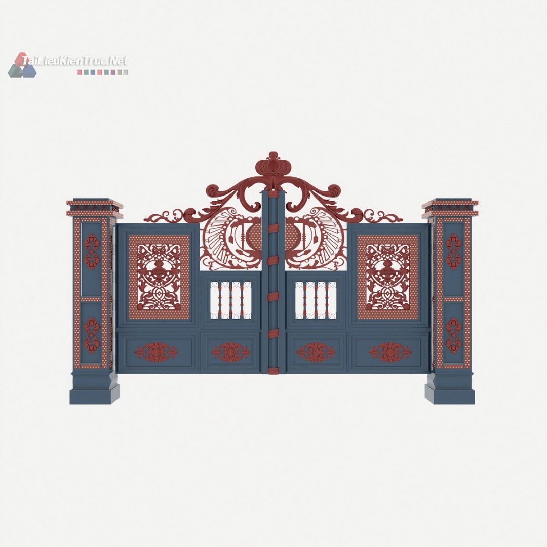 067 Thư viện sketchup cổng tân cổ điển miễn phí