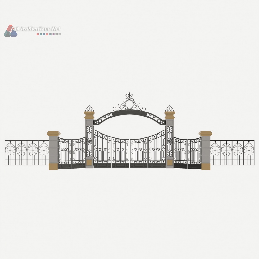 069 Thư viện cổng tân cổ điển miễn phí file sketchup