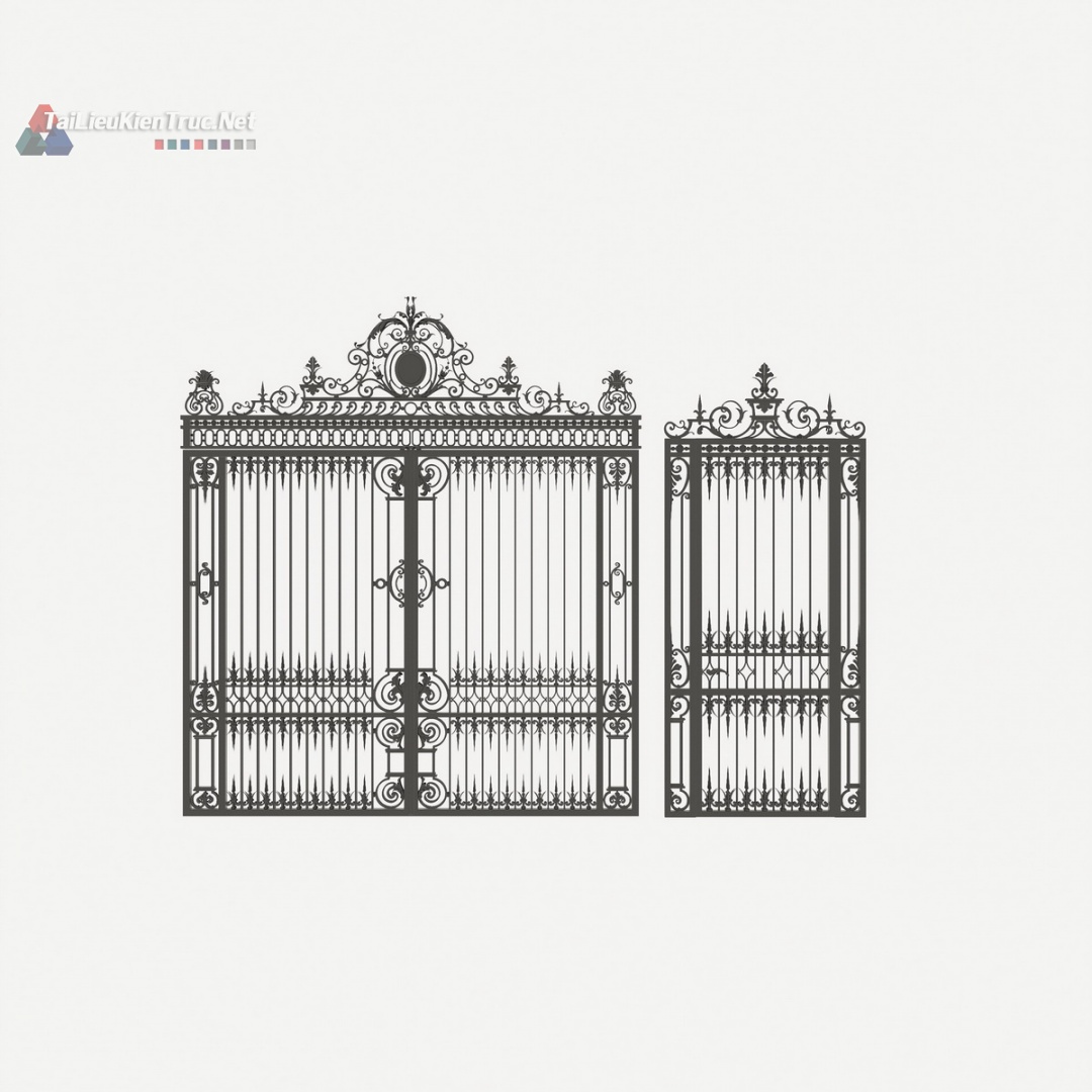 070 Thư viện sketchup cổng tân cổ điển free