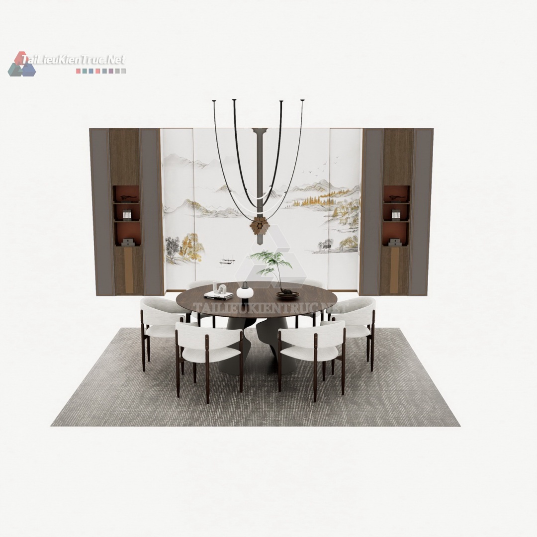 184. Tải miễn phí bộ bàn ăn sketchup