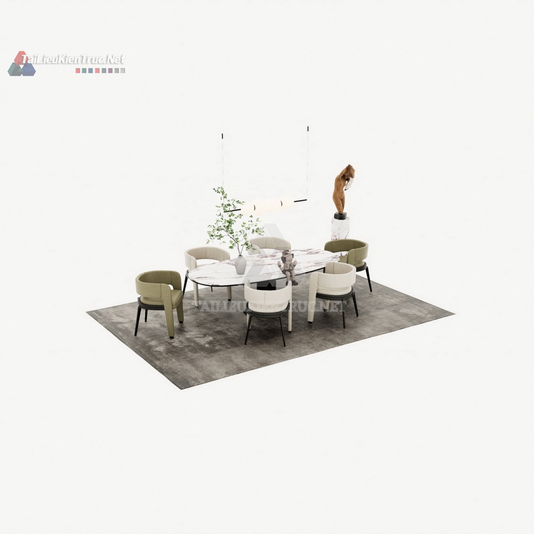 188. Model bàn ăn sketchup miễn phí