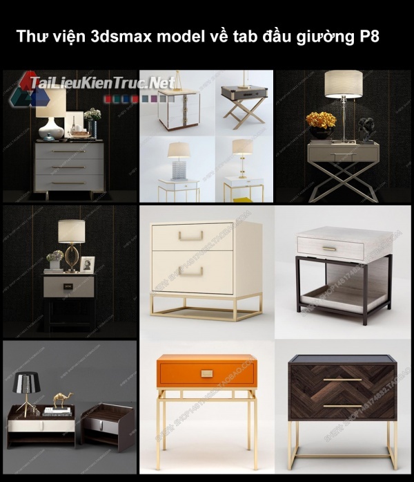 Thư viện 3dsmax model về tab đầu giường P8