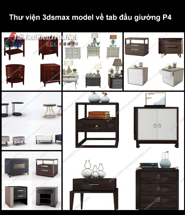 Thư viện 3dsmax model về tab đầu giường P4