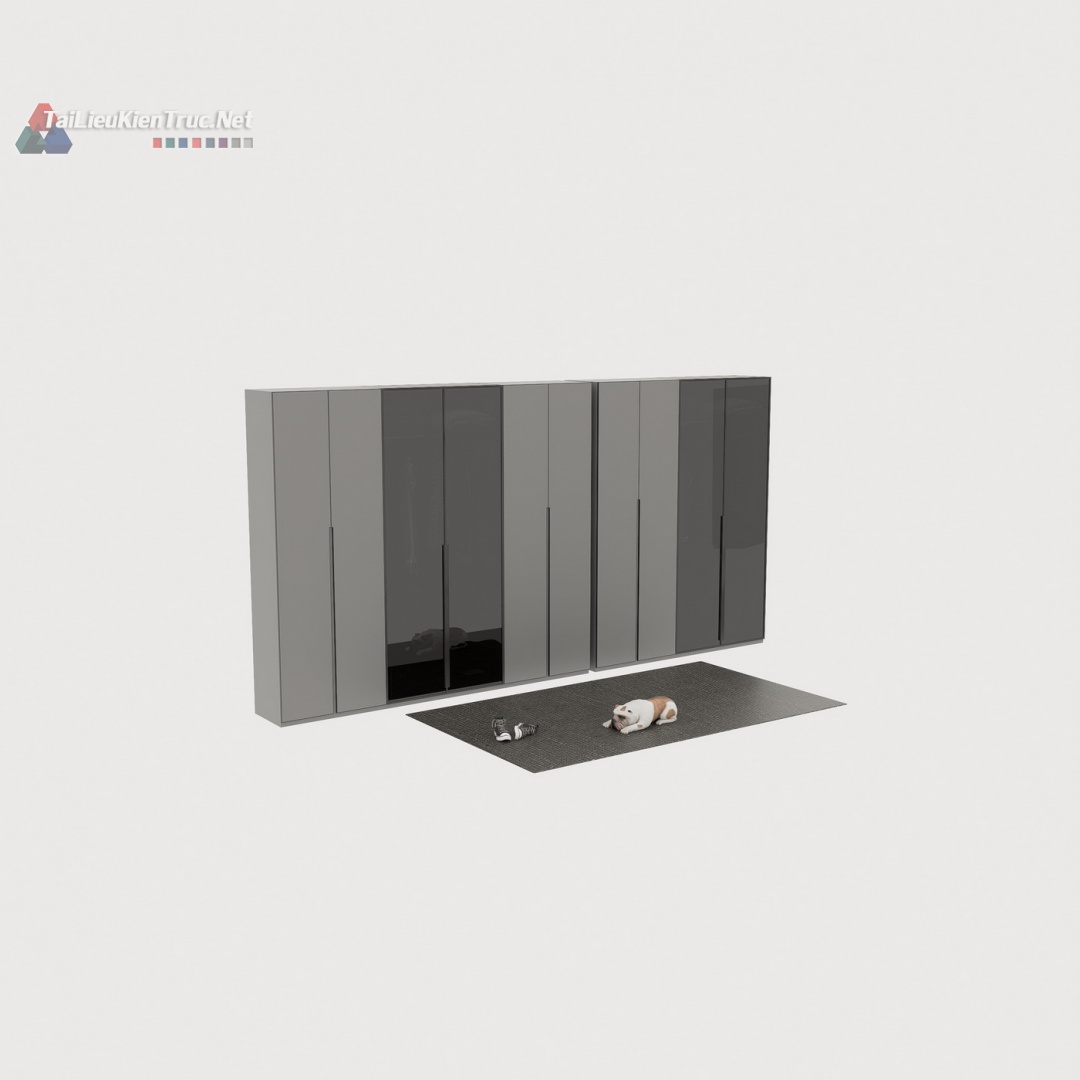 021 Thư viện tủ quần áo sketchup hiện đại