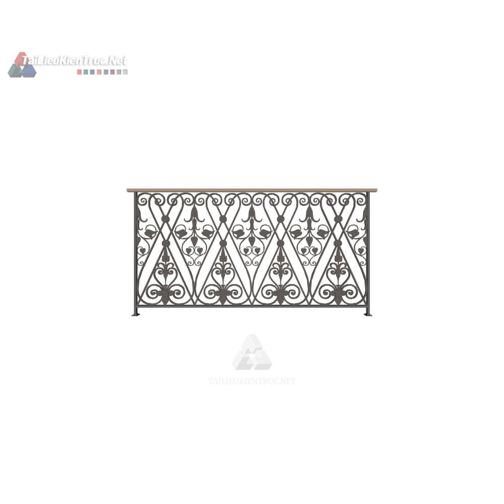 067. Thư viện lan can tân cổ điển sketchup