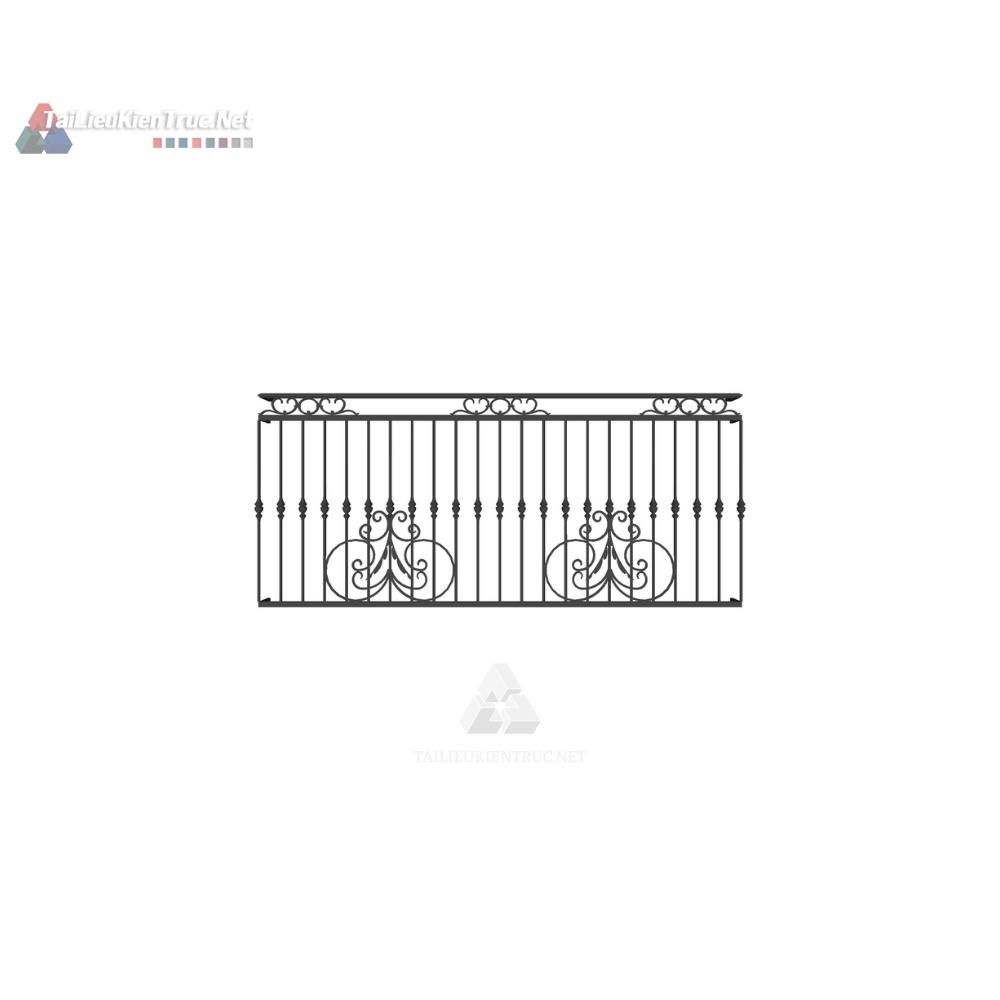 068. Tải miễn phí lan can tân cổ điển file sketchup