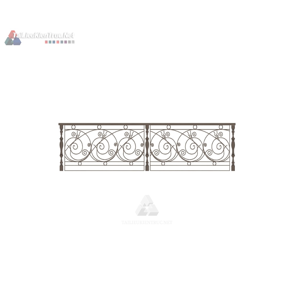 075. Tải miễn phí lan can sketchup tân cổ điển