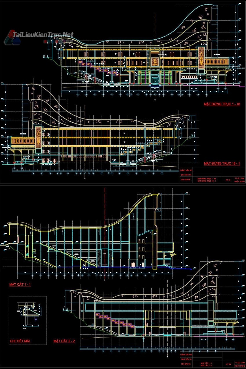 29. Đồ án Bảo tàng file Autocad miễn phí