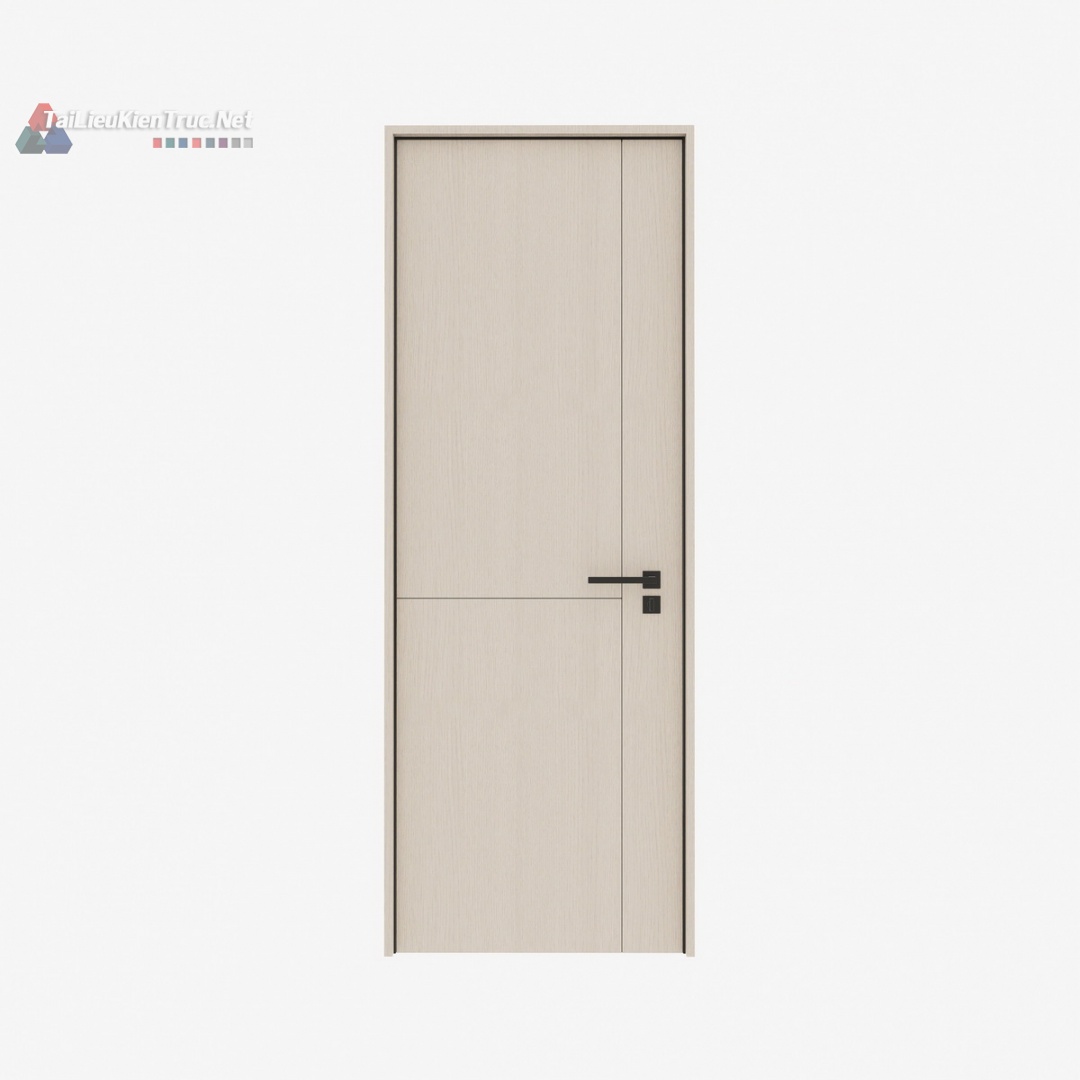093. Mẫu cửa gỗ hiện đại có chỉ kẻ file sketchup miễn phí