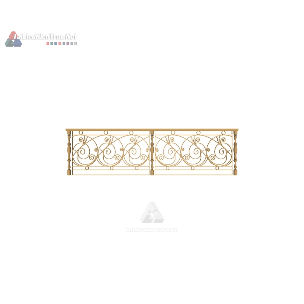 077. Lan can sắt mỹ thuật file sketchup miễn phí