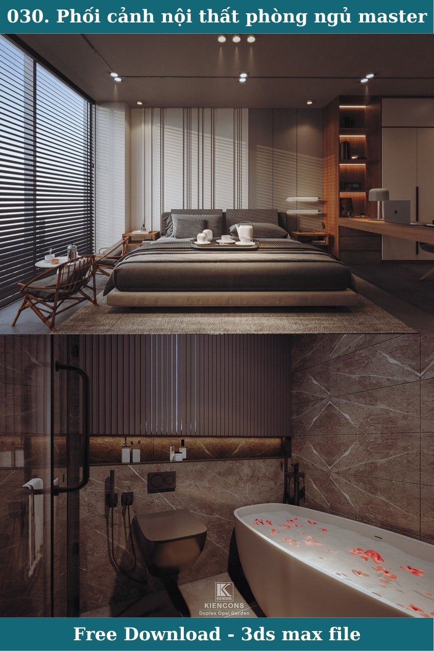 30. Phối cảnh nội thất phòng ngủ 3ds max