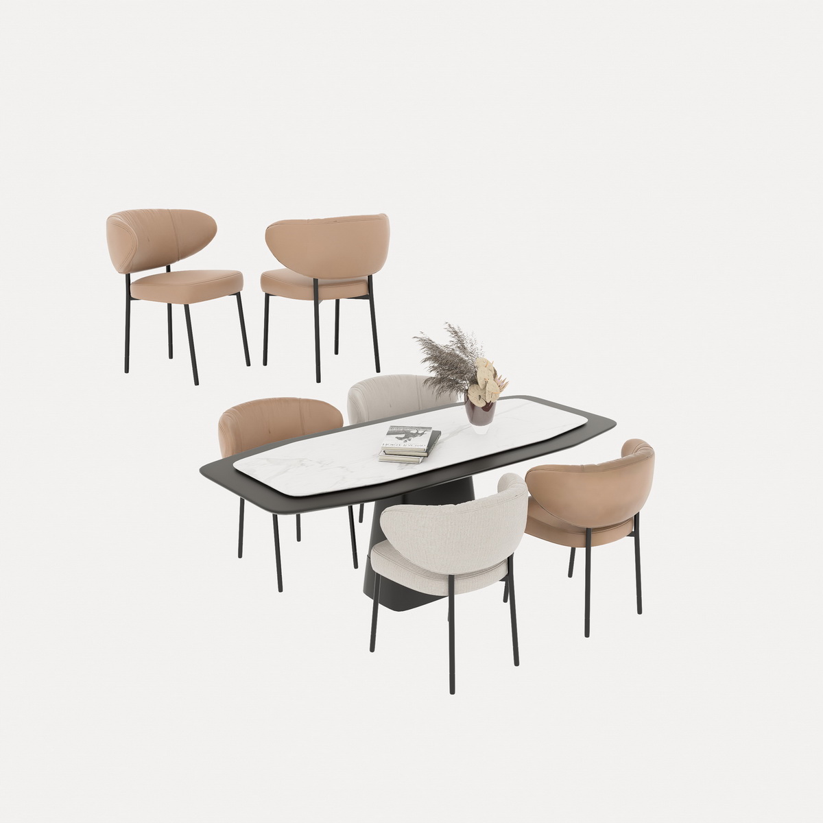 212. Model sketchup bàn ăn hiện đại miễn phí