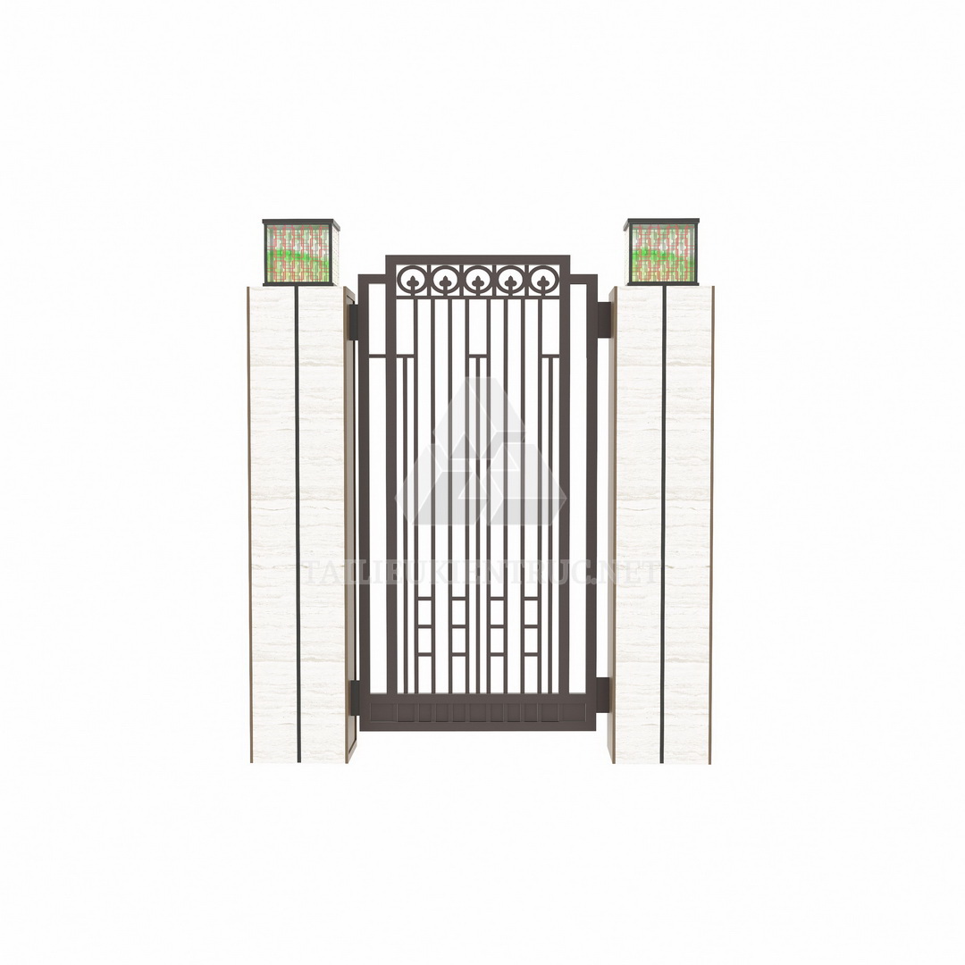 096. Tải miễn phí model cổng sketchup