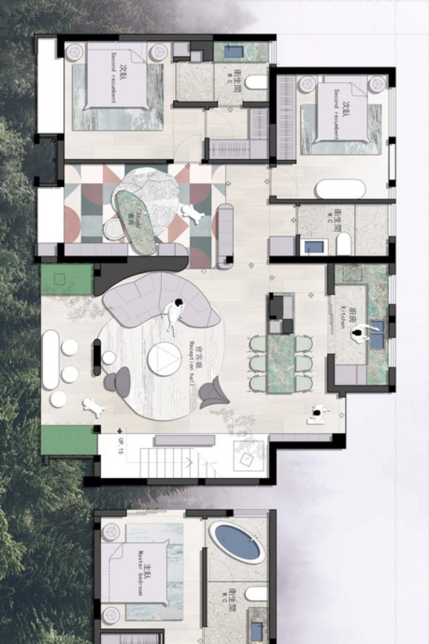 31. Căn hộ 4 phòng ngủ 160m2 Cad + Psd miễn phí