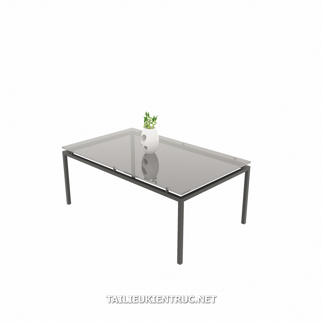 25. Bàn trà mặt kính model sketchup miễn phí