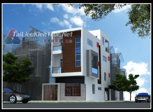 Hồ sơ thiết kế thi công nhà phố 3 tầng diện tích 5,5x16m 033