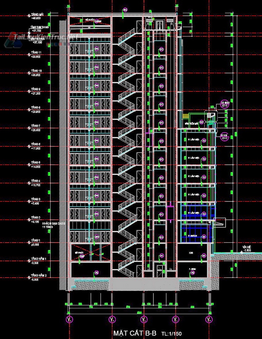 39. Hồ sơ thiết kế toà nhà văn phòng NEWTASCO kích thước 13x25m full kiến trúc, kết cấu, điện nước