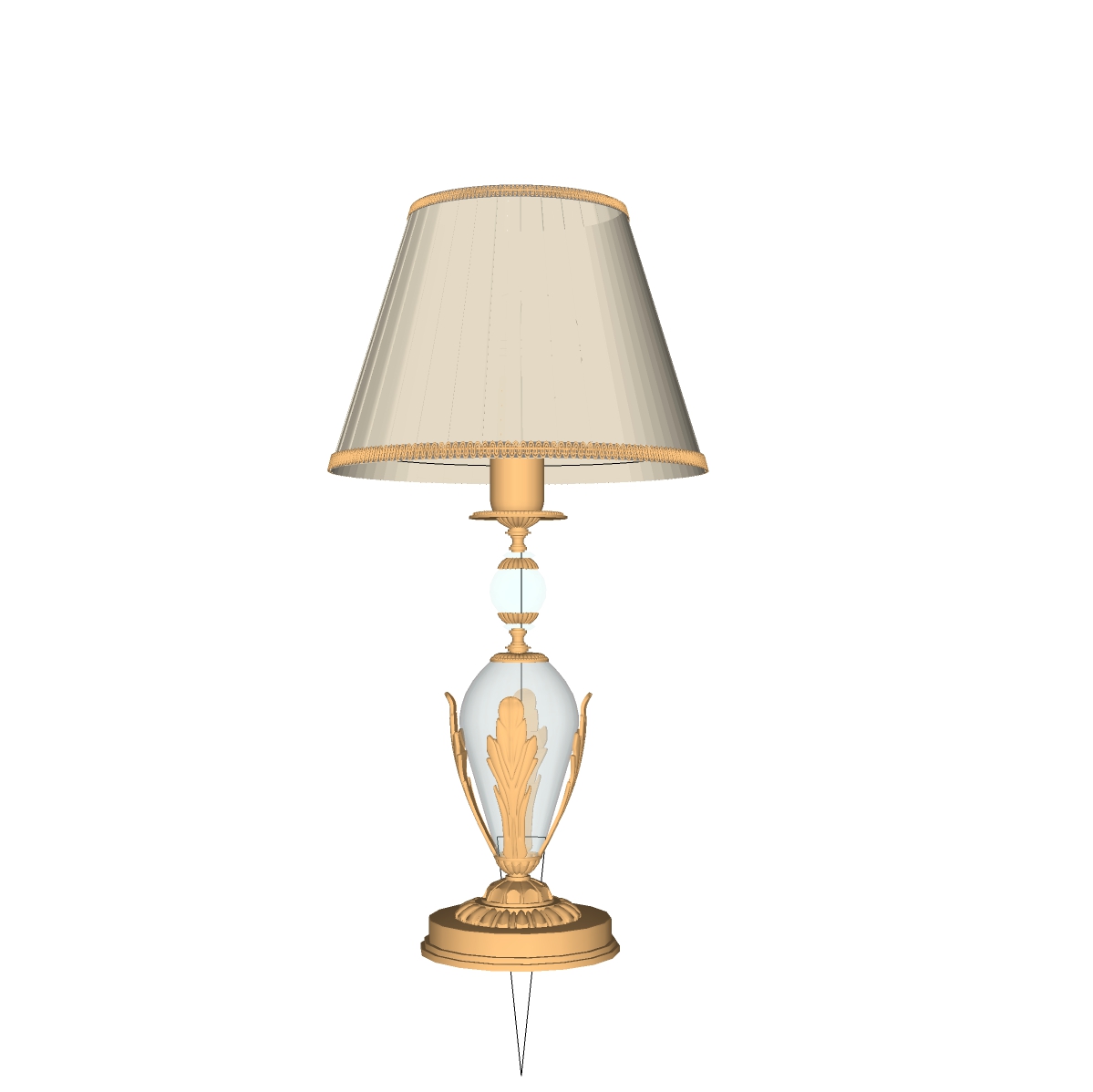 4. Model đèn bàn tân cổ điển file sketchup miễn phí